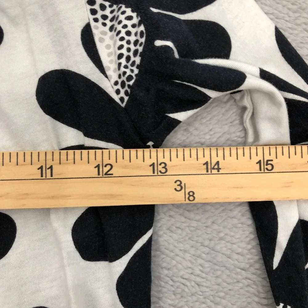 Carter's Top Girls Size 5 White Black Floral Daisy Red Pockets Long Sleeve Tunic